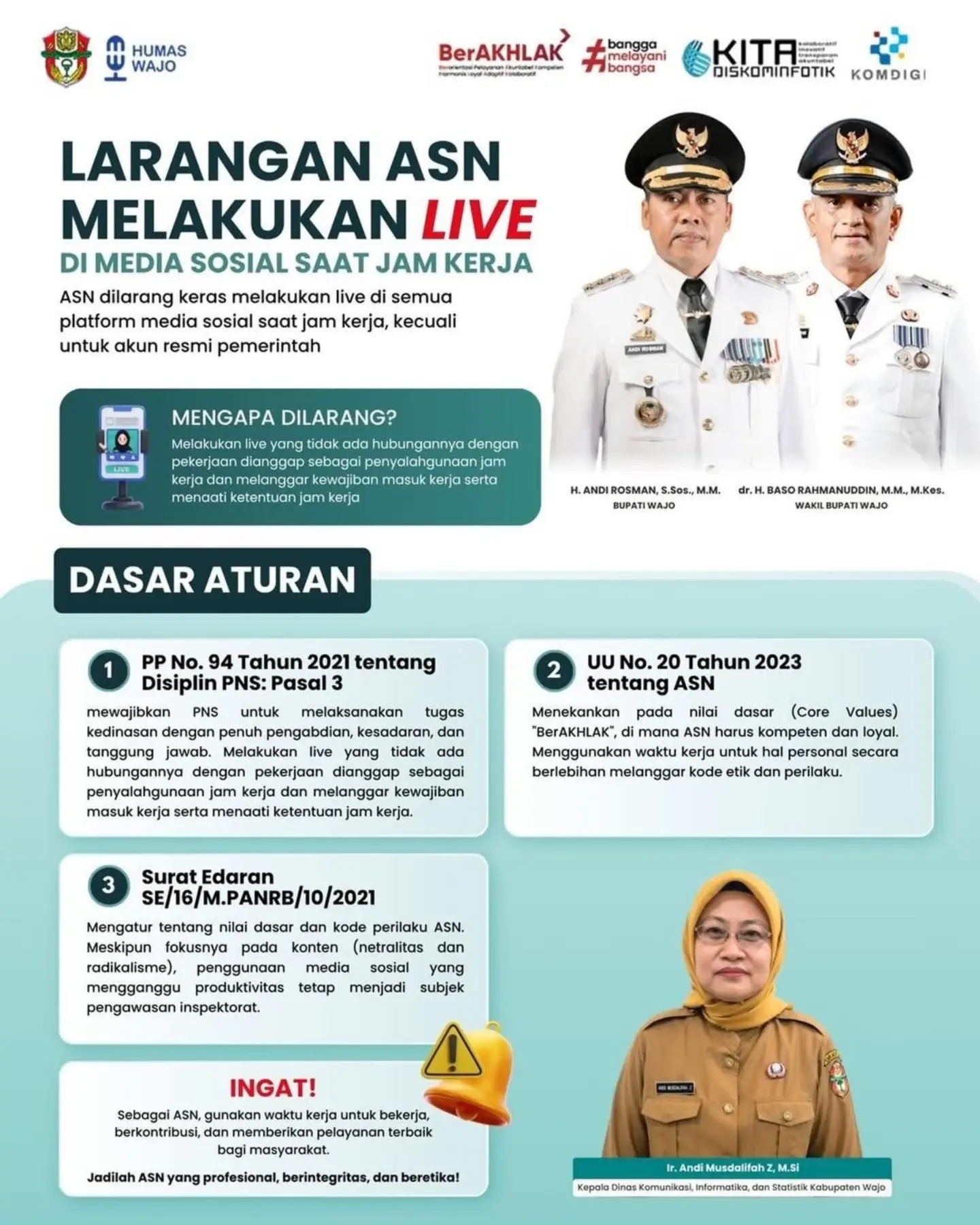 Larangan ASN melakukan Live